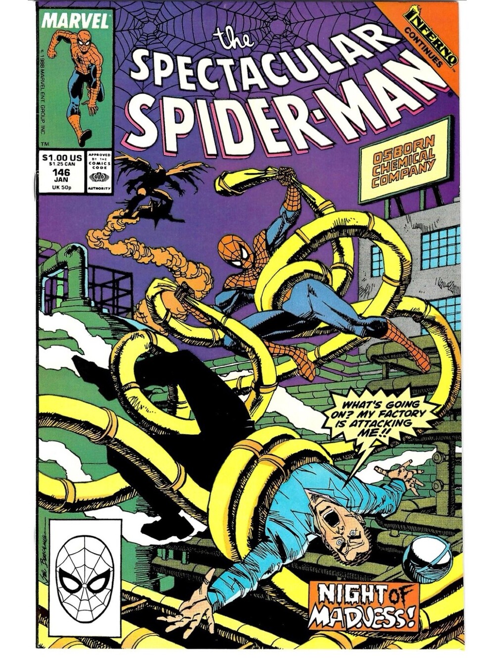 Spectacular Spider-Man #146 Vol. 1 Jan 1989 Marvel Comics High Grade